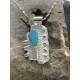 Cuttlebone Cast Sterling Pendant with Turquoise